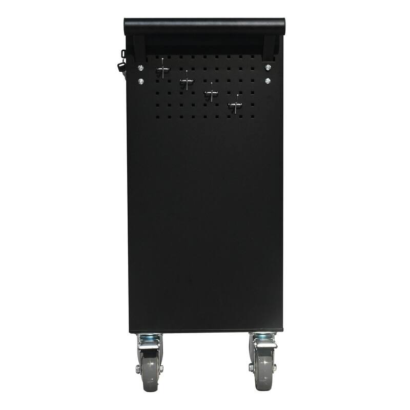 5-drawer metal rolling tool cabinet, storage toolbox with brake wheels, toolbox with lock