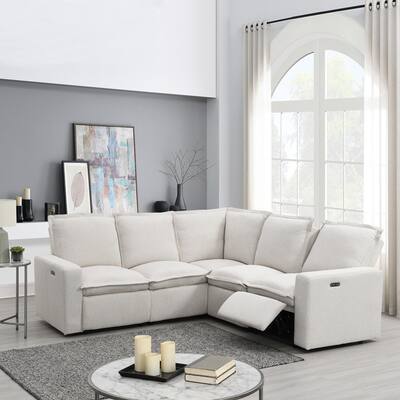 Power Recliner Chair, Oversized Home Theater Seating Soft Chair with USB Port, Two Seats with Power Recline