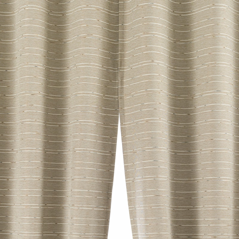 Sun Zero Dresden 2-Piece Slub Detail Magnetic Closure Total Blackout Grommet Curtain Panel Pair