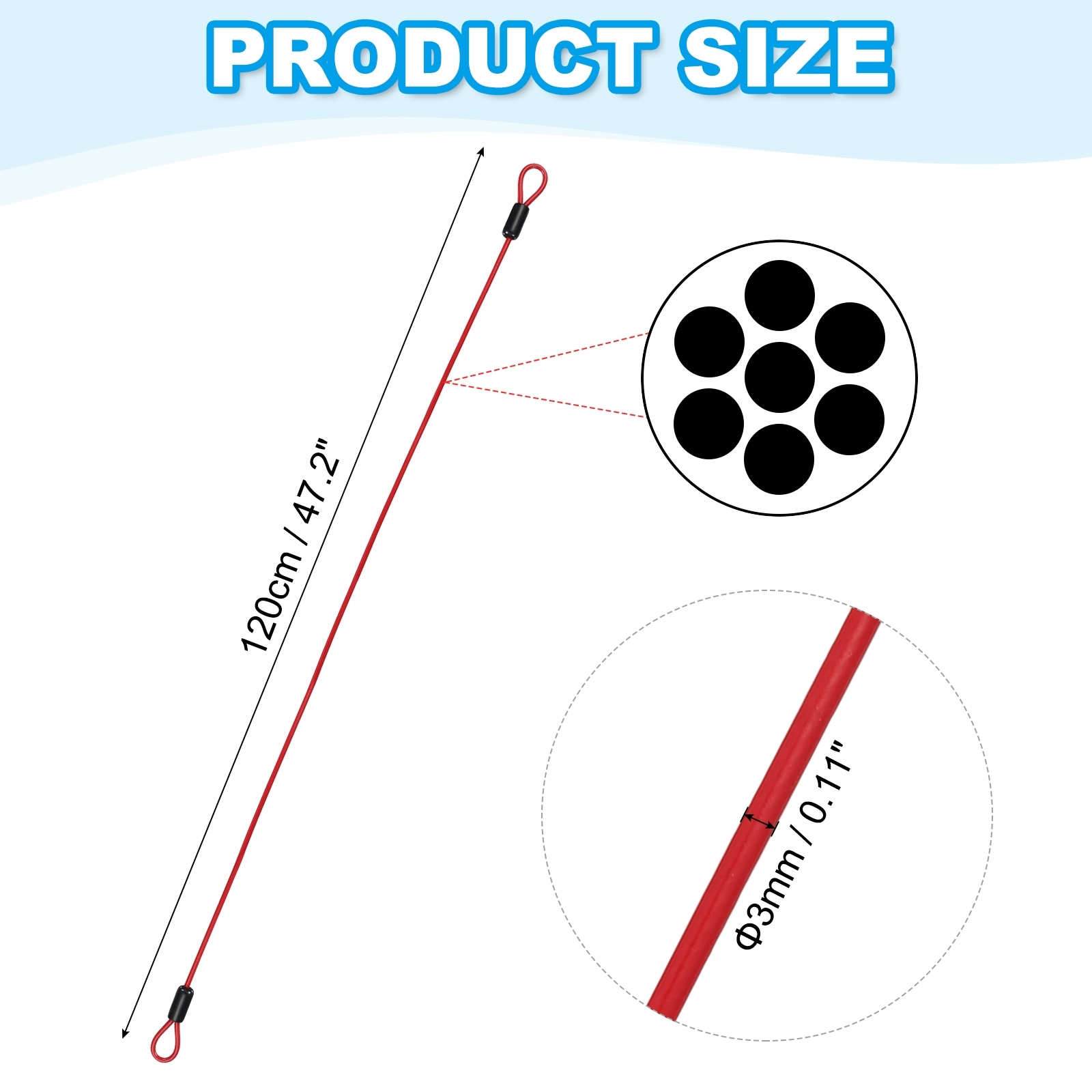 Vinyl Coated Stainless Steel Cable with Loops