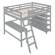 preview thumbnail 21 of 20, Full Size Loft Bed with Built-In Desk, Ladder, and Storage Shelves