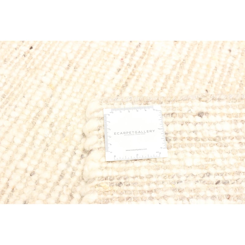 ECARPETGALLERY Braid weave Sienna Tan Wool Rug - 5'1 x 7'10