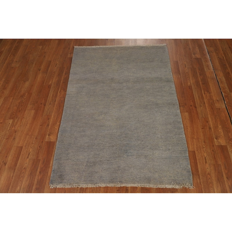 Hand Knotted Oriental 100% Wool Carpet Modern Modern Multi-Colored Gabbeh Area Rug - 4' 11'' X 3' 4''
