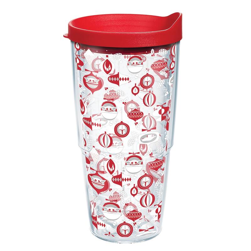 Tervis Star Wars The Mandalorian Christmas Holiday Made in USA Double Walled Insulated Travel Tumbler, Classic - 24oz - 24oz