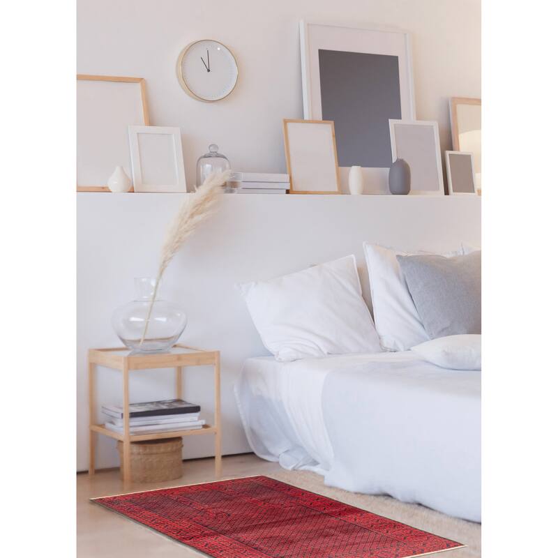 ECARPETGALLERY Hand-knotted Teimani Dark Navy Wool Rug - 2'10 x 4'7