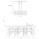 preview thumbnail 27 of 27, LALUZ Farmhouse 5-Light Rectangle Wood Chandelier Rustic Island Lights for Dining Kitchen Island
