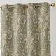 preview thumbnail 21 of 46, HLC.me Paris Paisley Print Light Reducing Filtering Grommet Window Curtain Panels - Set of 2 50 W x 84 L per panel - Pair - Sage Green