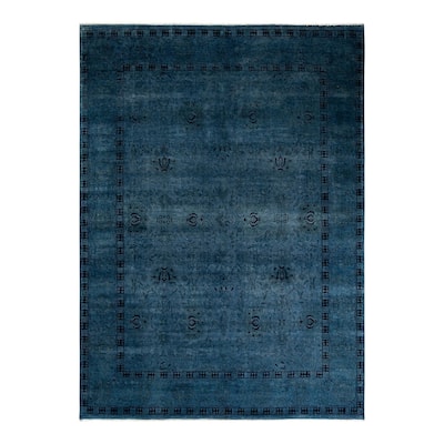 Vibrance, One-of-a-Kind Hand-Knotted Area Rug - Gray, 8' 10" x 12' 1" - 8' 10" x 12' 1"