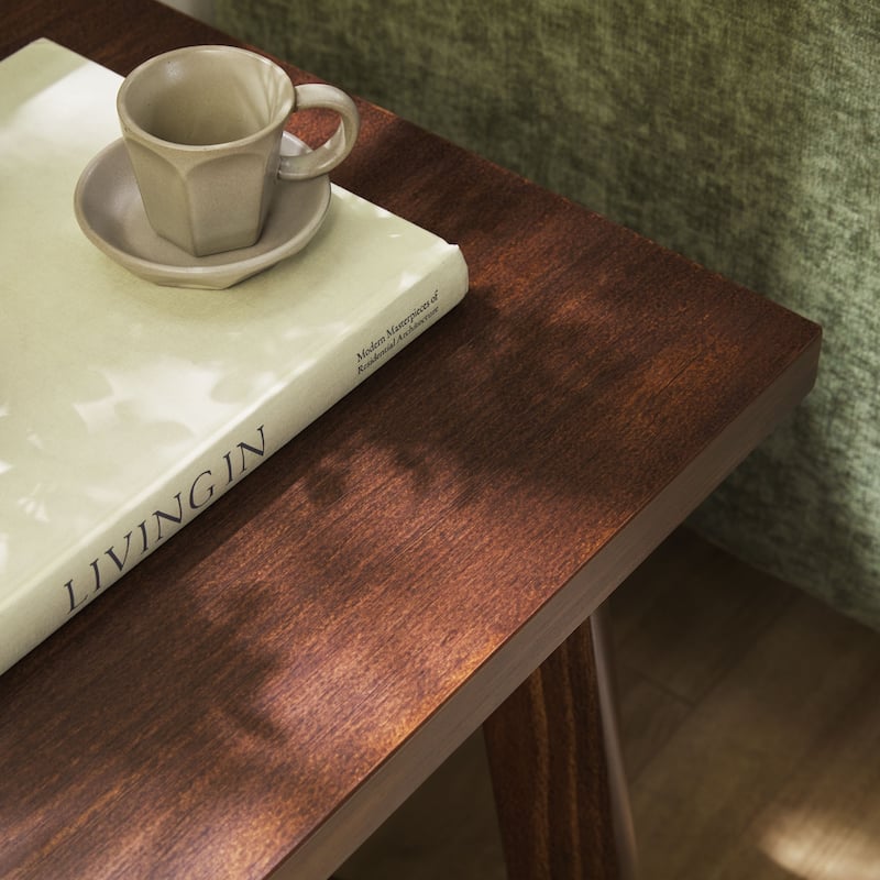 Walker Edison Modern Farmhouse Solid Wood Square Side Table