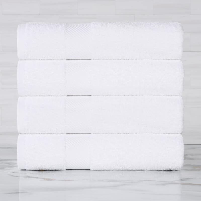 Superior Luxury Solid Highly Absorbent Egyptian Cotton Bath Towel - (Set of 4)