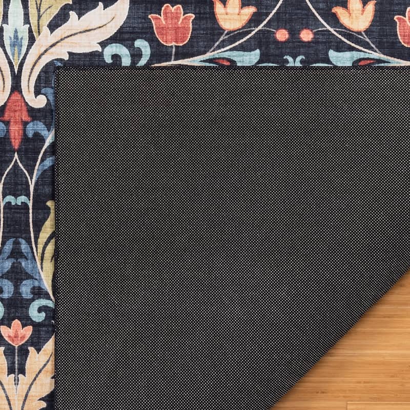 Gertmenian Crystal Print Soft Flat Pile Polyester Slip Resistant Washable Indoor Printed Area Rug Collection