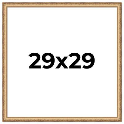 29x29 Frame Red Solid Wood Picture Frame Width 1.75 Inches | Interior Frame Depth 1 13/16 Inches