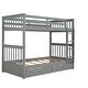preview thumbnail 27 of 68, American Classic Traditional Style Twin-Over-Twin Bunk Bed with Ladders and Two Storage Drawers