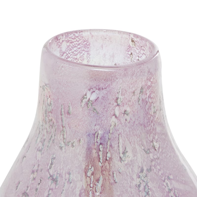 Glass Handmade Blown Vase - Set of 2 Purple - CosmoLiving by Cosmopolitan - 8"W x 8"L x 12"H