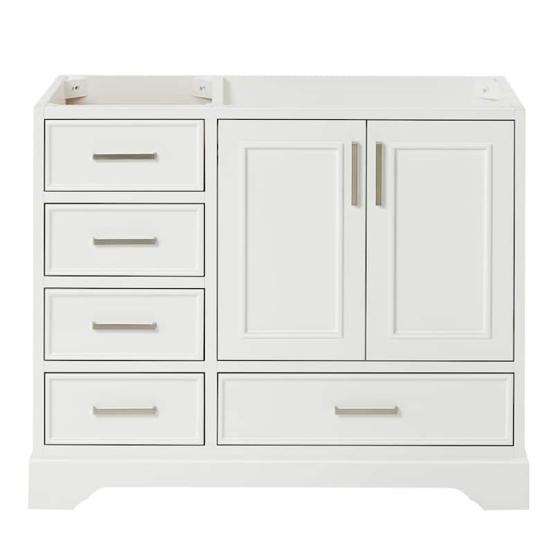 Ariel M042S-R-BC Stafford 43" Single Free Standing Vanity Cabinet Only - White - Colored