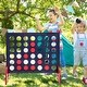 preview thumbnail 1 of 5, 4-in-a-row Wooden Game Set w/ 42 PCS Chips & Oxford Fabric Bag