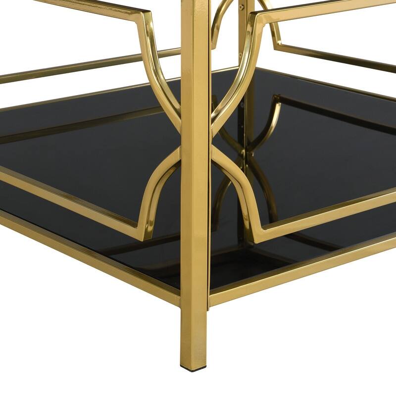 Coffee Table Round Room Table, Stainless Steel Irregular Leg Tempered Glass Top