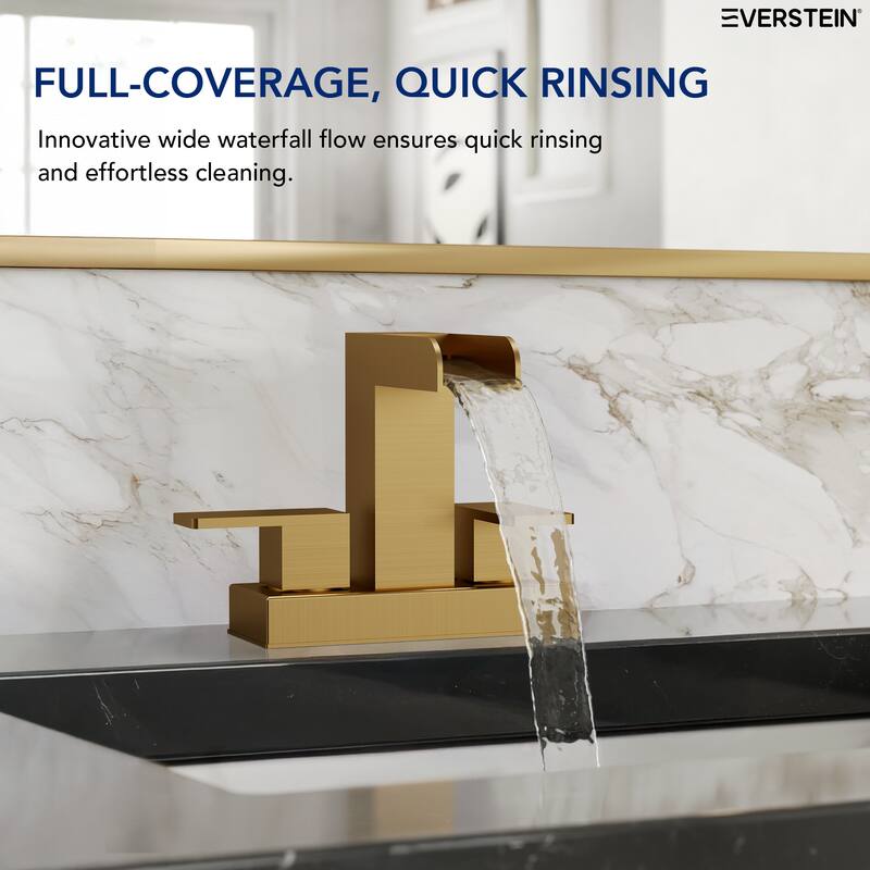 Centerset Bathroom Faucet 2-Handle, 4 Inch Bathroom Sink Faucet with Drain Assembly