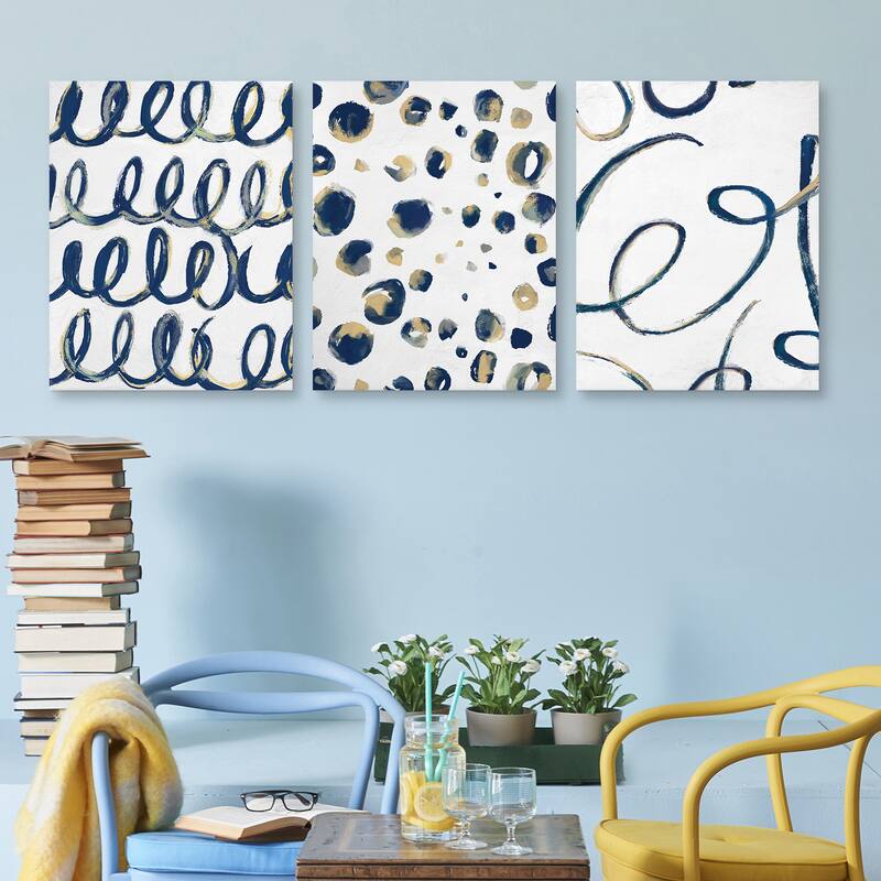 Freeform I, II, III by Studio Arts Canvas Art Prints