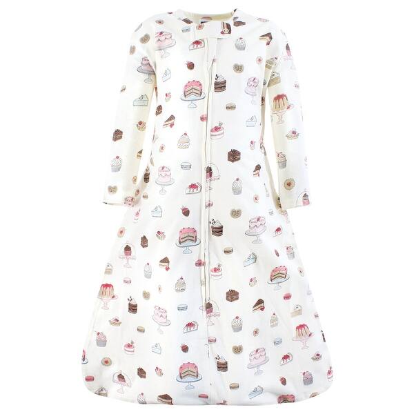 slide 1 of 1, Hudson Baby Infant Girl Long Sleeve Cotton Jersey Sleeping Bag, Sack, Blanket, Sweet Bakery 0-6 Months - Sweet Bakery