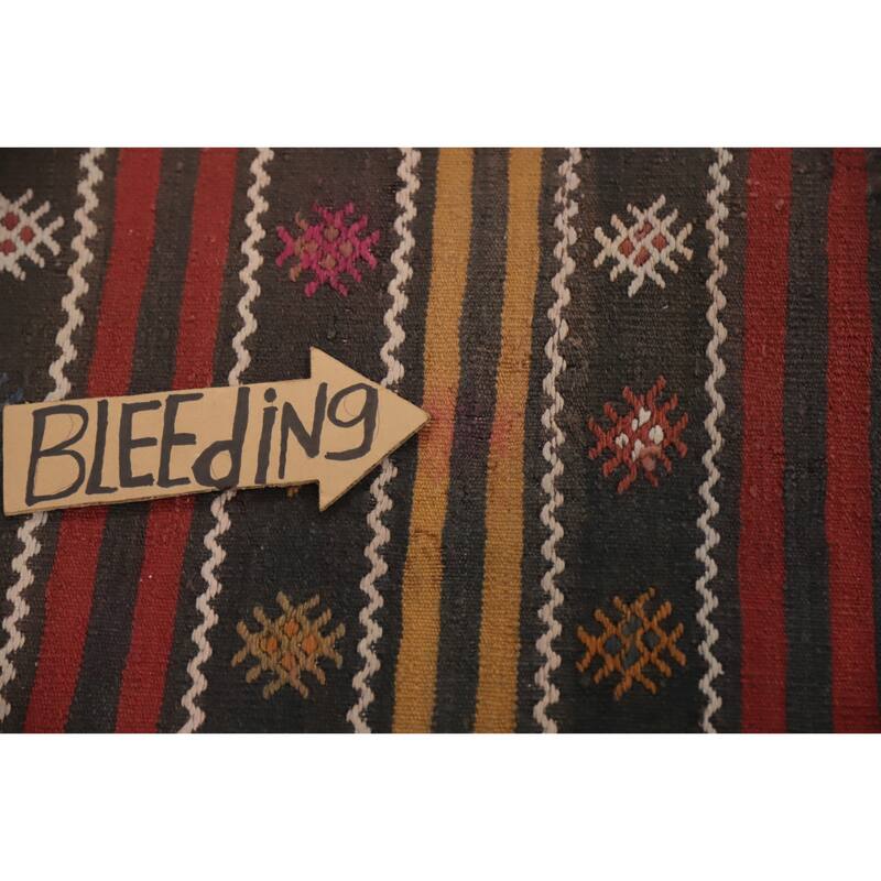 Hand Woven Oriental 100% Wool Carpet Southwestern Tribal Multi-Colored Kilim Area Rug - 9' 4'' X 5' 3''