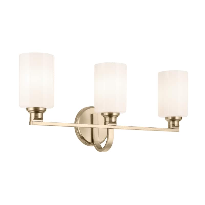 Kichler Lighting Gioe 24.25" 3-Light Vanity Light with Opal Glass in Champagne Bronze