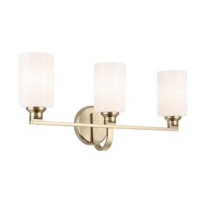Kichler Lighting Gioe 24.25" 3-Light Vanity Light with Opal Glass in Champagne Bronze