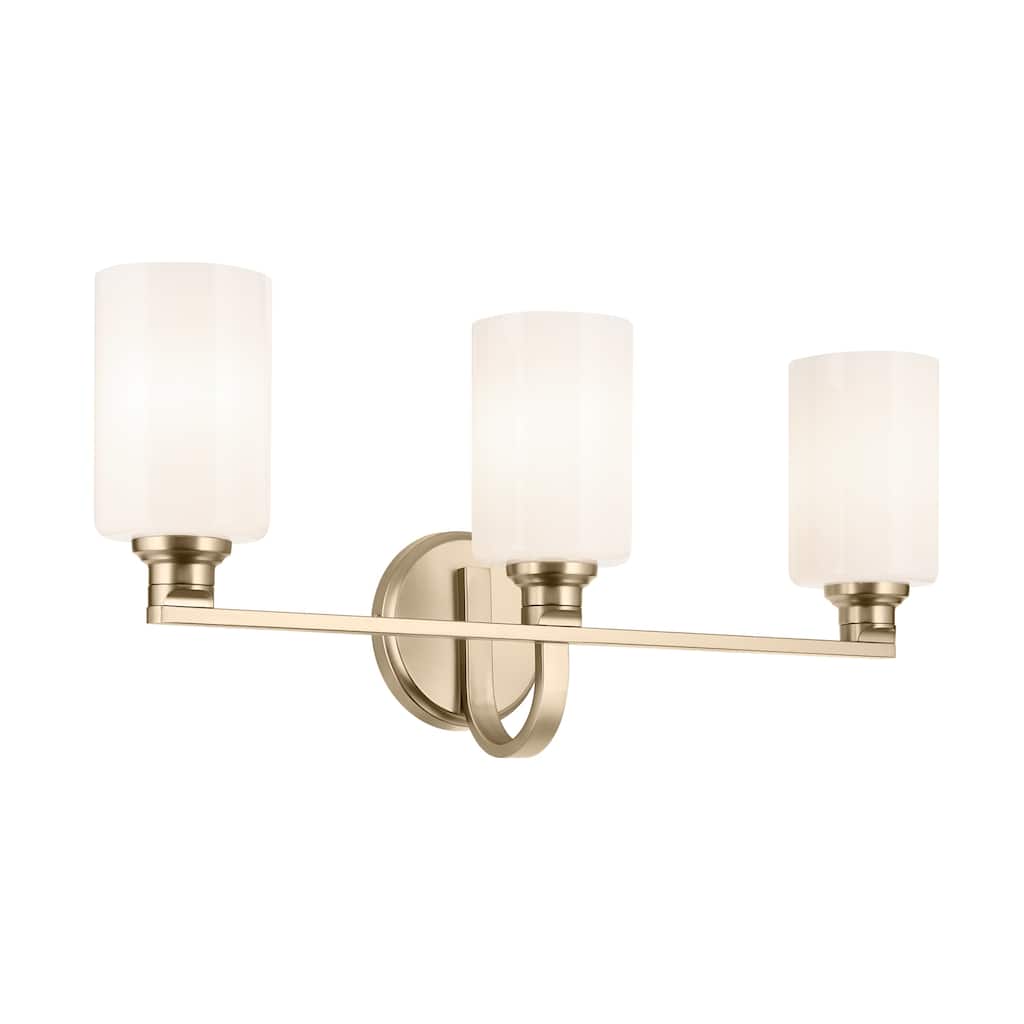 Kichler Lighting Gioe 24.25" 3-Light Vanity Light with Opal Glass in Champagne Bronze