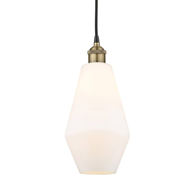 Innovations Lighting 616-1P-15-7 Cindyrella Pendant Cindyrella 7" Wide - Black Antique Brass / Cased Matte White