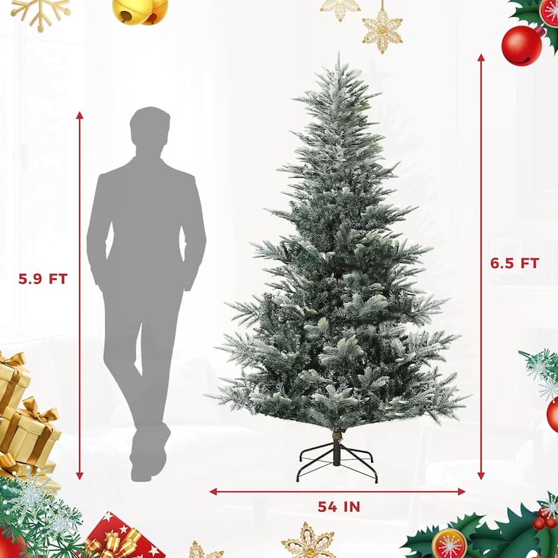 7.5 Ft Pre-Lit Slim Aspen Fir Artificial Christmas Tree