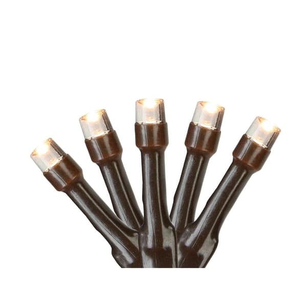 Set of 20 Battery Operated Warm White LED Wide Angle Christmas Lights