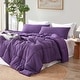 preview thumbnail 2 of 2, Snowflakes - Coma Inducer® Oversized Comforter Set - Purple Acai