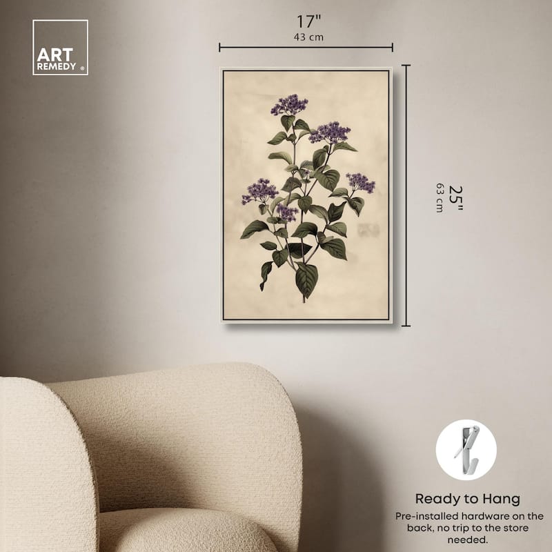 Purple Hydrangea Canvas by Art Remedy