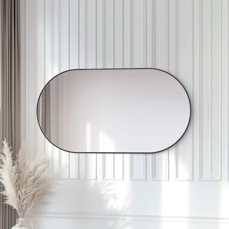 24 x 44 Inch Shatterproof Wall Mount Metal Frame Mirror