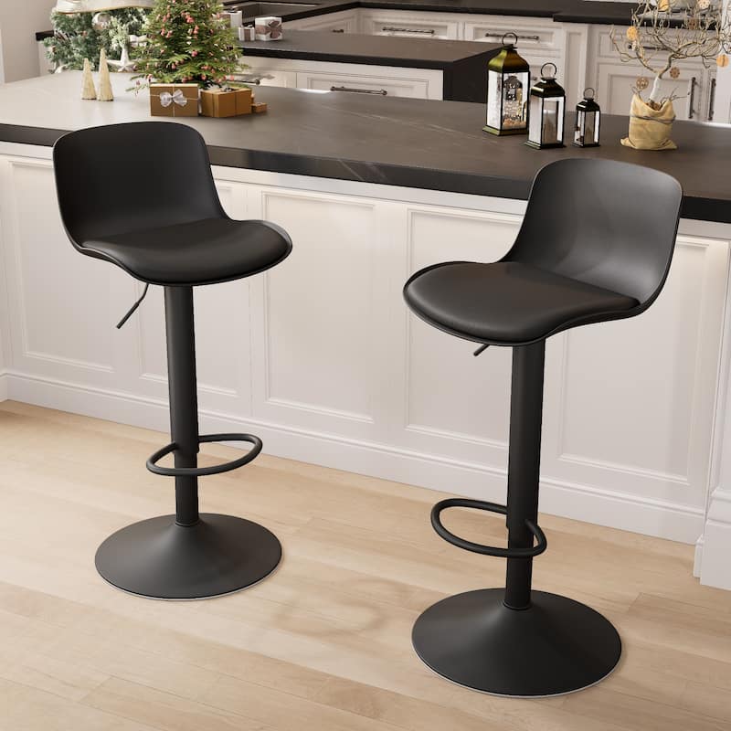 Swivel Bar Stools Set of 2, Height Adjustable Counter Stools
