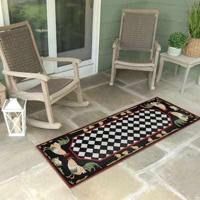 Liora Manne Frontporch Rooster Indoor/Outdoor Rug - 2' x 5'