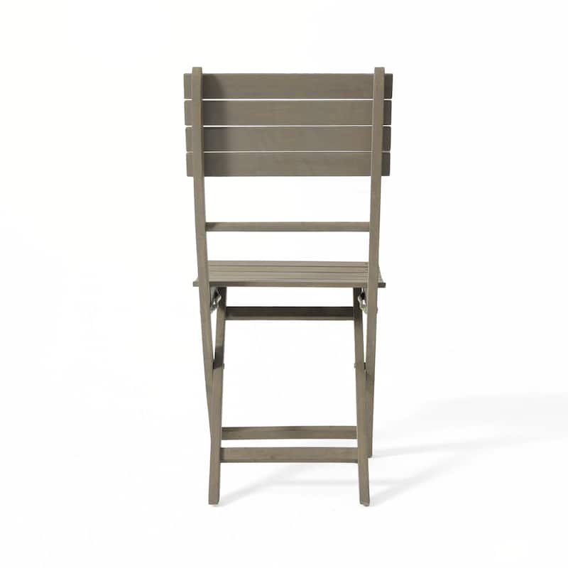 Outdoor Acacia Wood Folding Dining Chair (Set of 2)