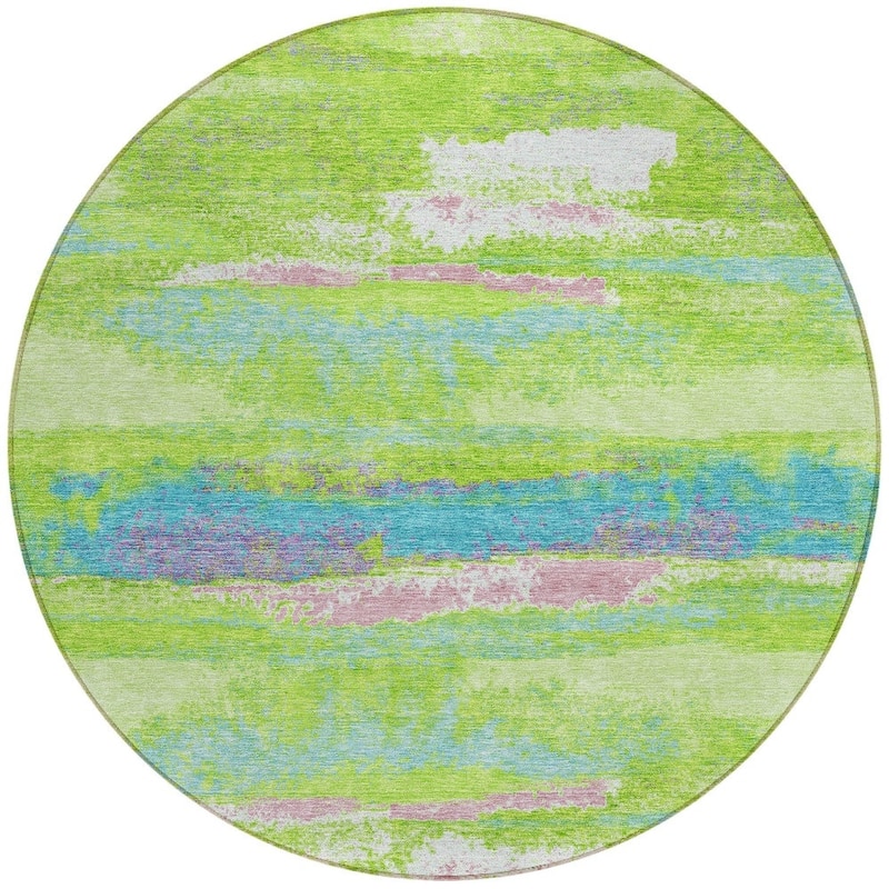 HomeRoots Abstract Transitional Rectangle Outdoor Rug