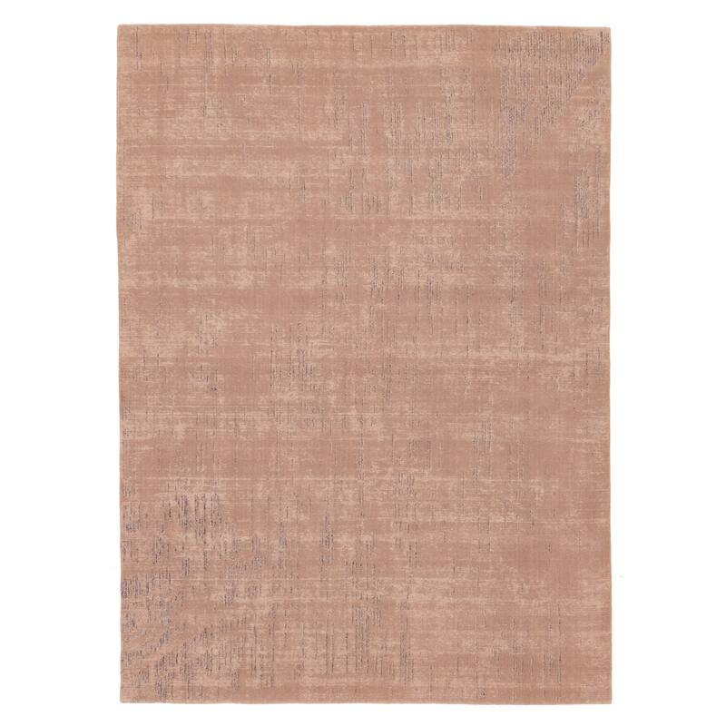 ECARPETGALLERY Hand Loomed Loreto Brown Wool Rug - 5'7 x 7'10