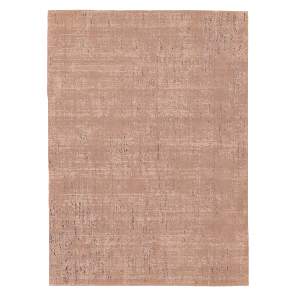 ECARPETGALLERY Hand Loomed Loreto Brown Wool Rug - 5'7 x 7'10