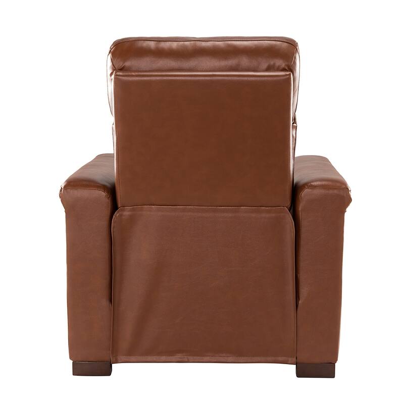Alicia 34.65" Wide Contemporary Classic Genuine Leather Power Recliner With USB Port, Set of 2