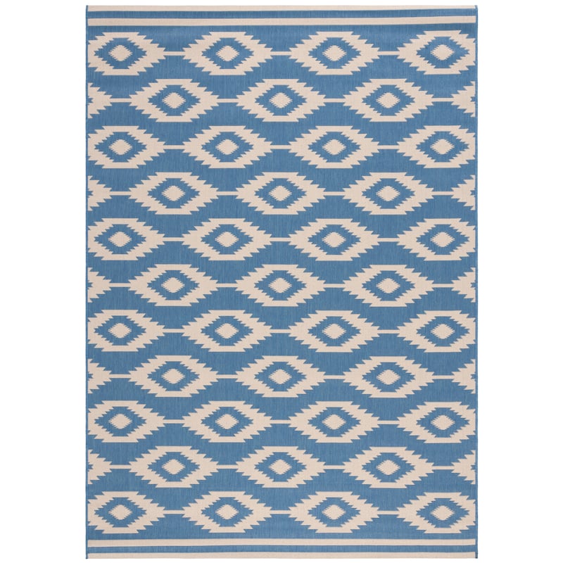 Martha Stewart Hakima Contemporary Rug - Cream/Blue - 2PC - 5'3" x 7'