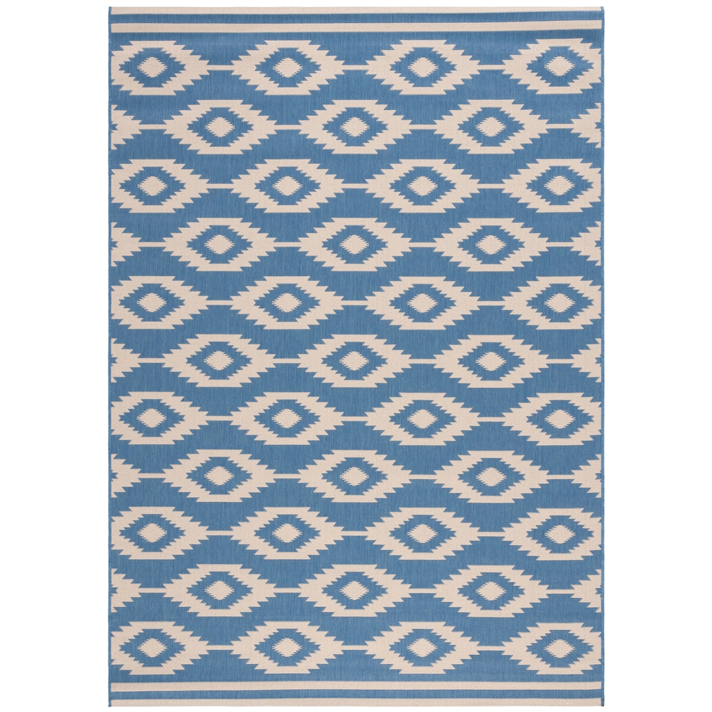 Martha Stewart Hakima Contemporary Rug - Cream/Blue - 2PC - 5'3" x 7'