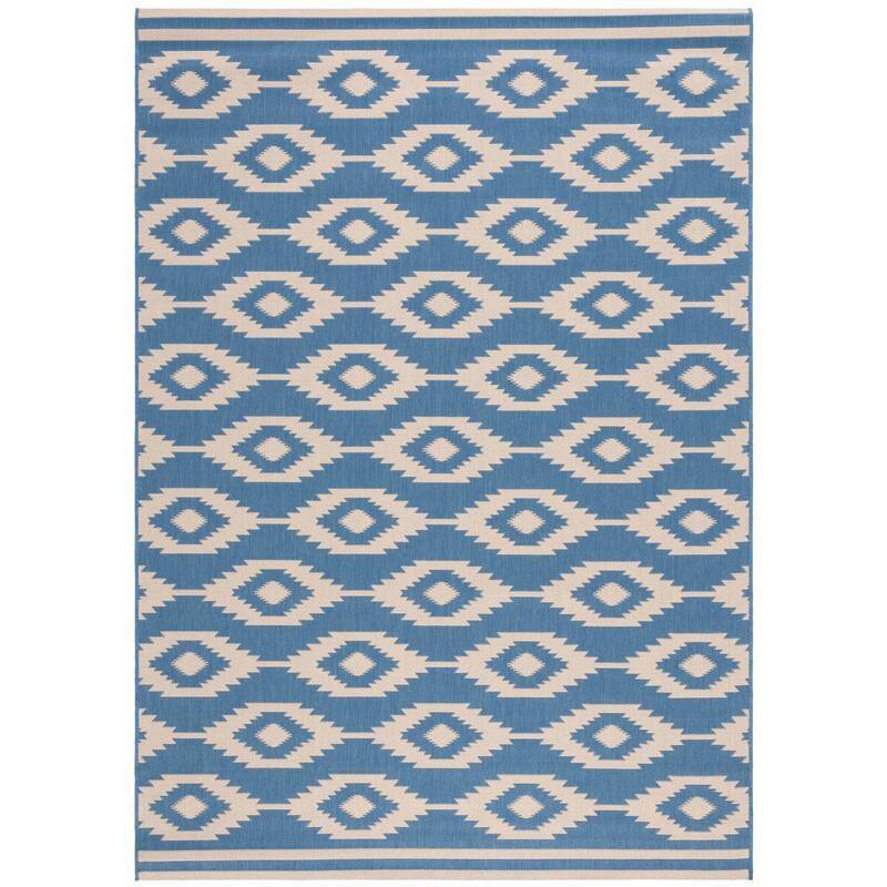 Martha Stewart Hakima Contemporary Rug - 6'7" x 9' - Cream/Blue