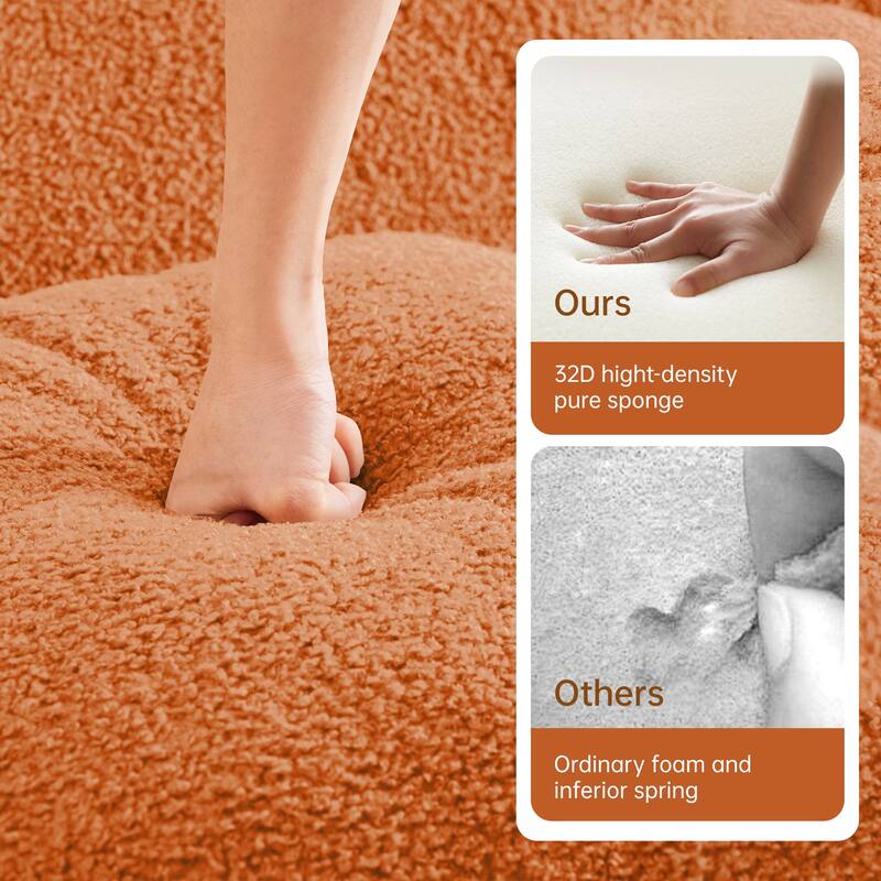 Teddy Fabric Anti-Slip Design Boneless Sofa