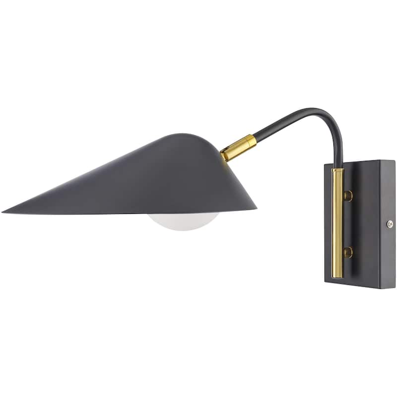Livabliss Hallas Traditional Wall Sconce - 10"L x 9"W x 18"H - Black - 10"L x 9"W x 18"H