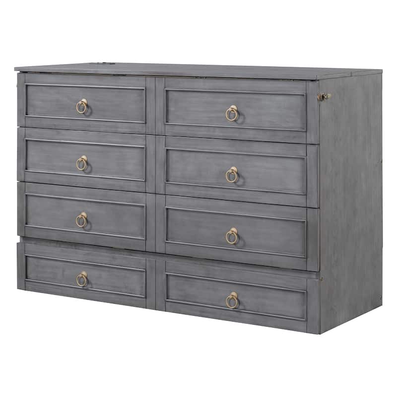 Full Size Murphy Bed with Large Drawers