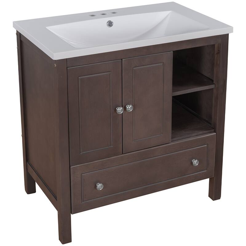 30" Bathroom Vanity with Sink Storage Cabinet and Drawers
