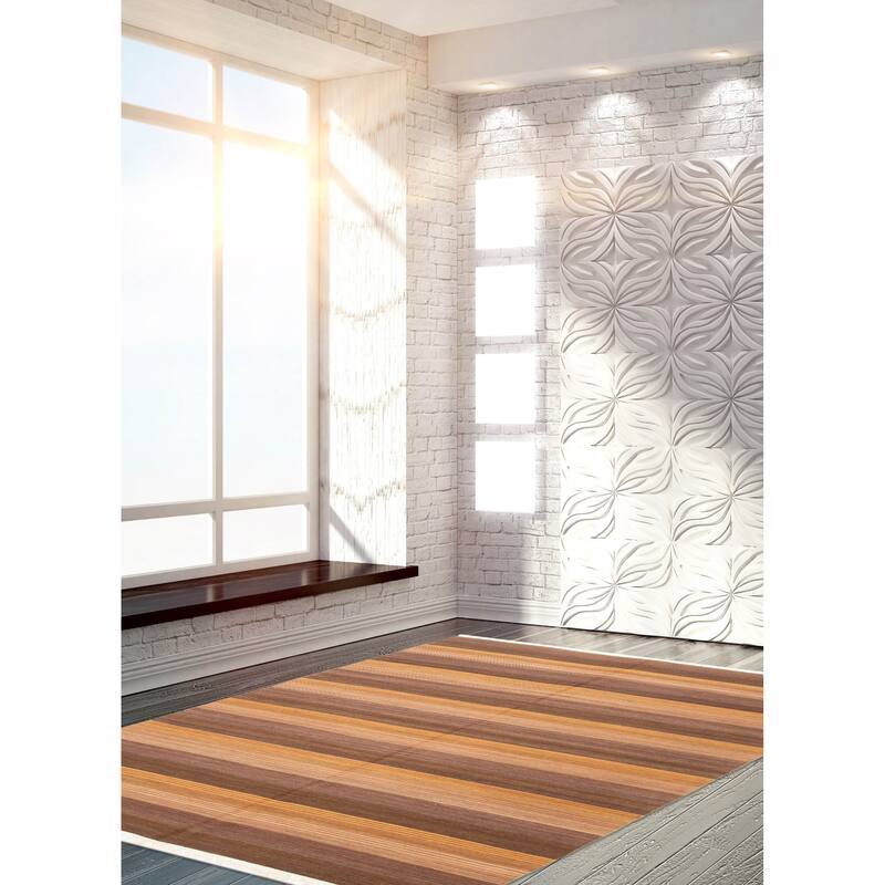 ECARPETGALLERY Flat-Weave Boho Brown Wool Kilim - 5'11 x 9'0