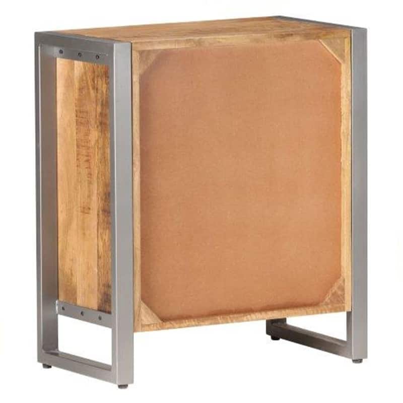 vidaXL Sideboard 23.6"x13.8"x27.6" Rough Mango Wood